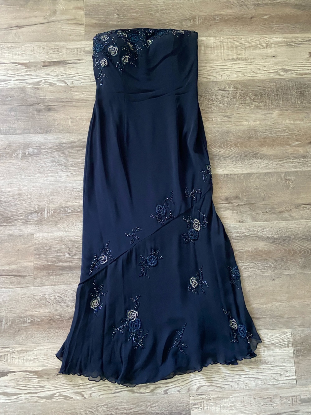 Vintage Strapless Avanti Designs Beaded Gown